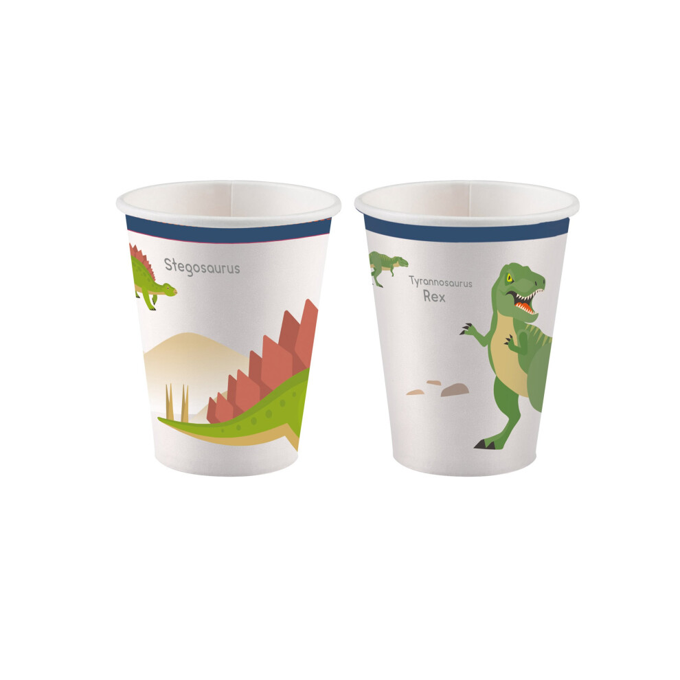 Rubies 8 Large Dinosaur Paper Cups 250 Ml