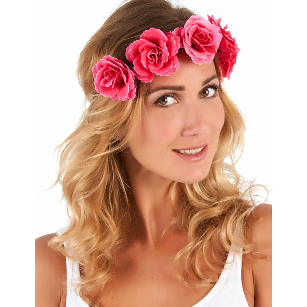 Rubies Women's Flower Crown Pink