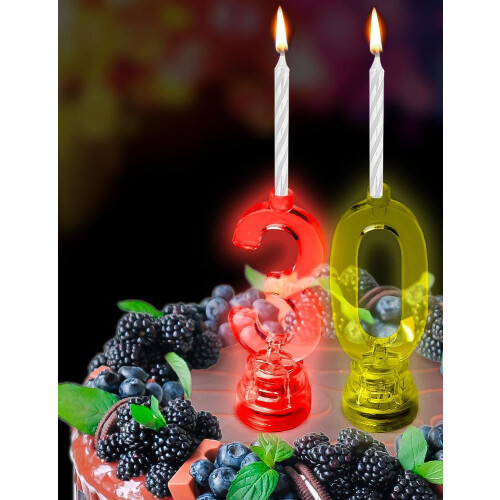 Rubies LED number 3 candles 1