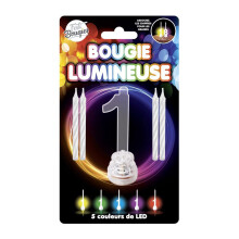 LED number 1 candles