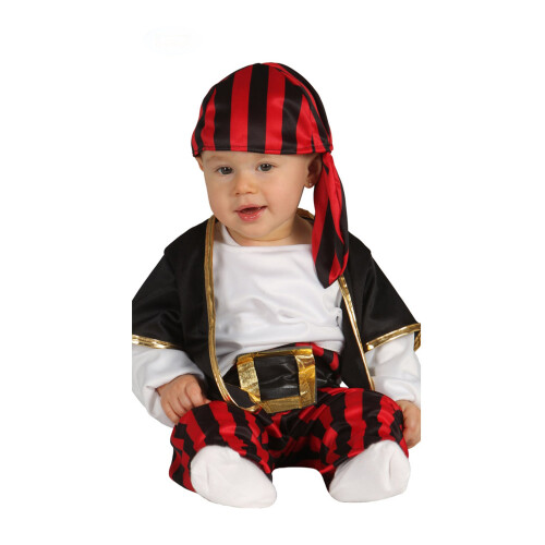 Rubies Black and red pirate captain costume for babies