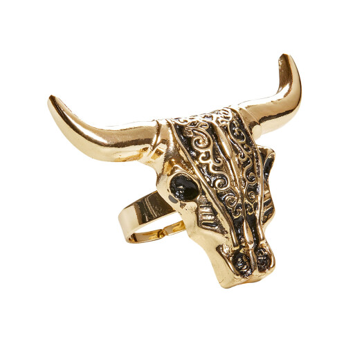 Rubies Adult Gold Buffalo Skull Ring