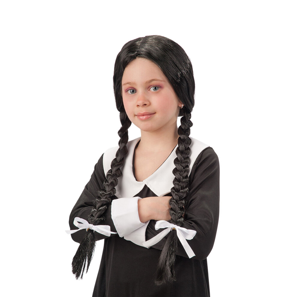 Rubies Wig With Braids Schoolgirl Girl Black