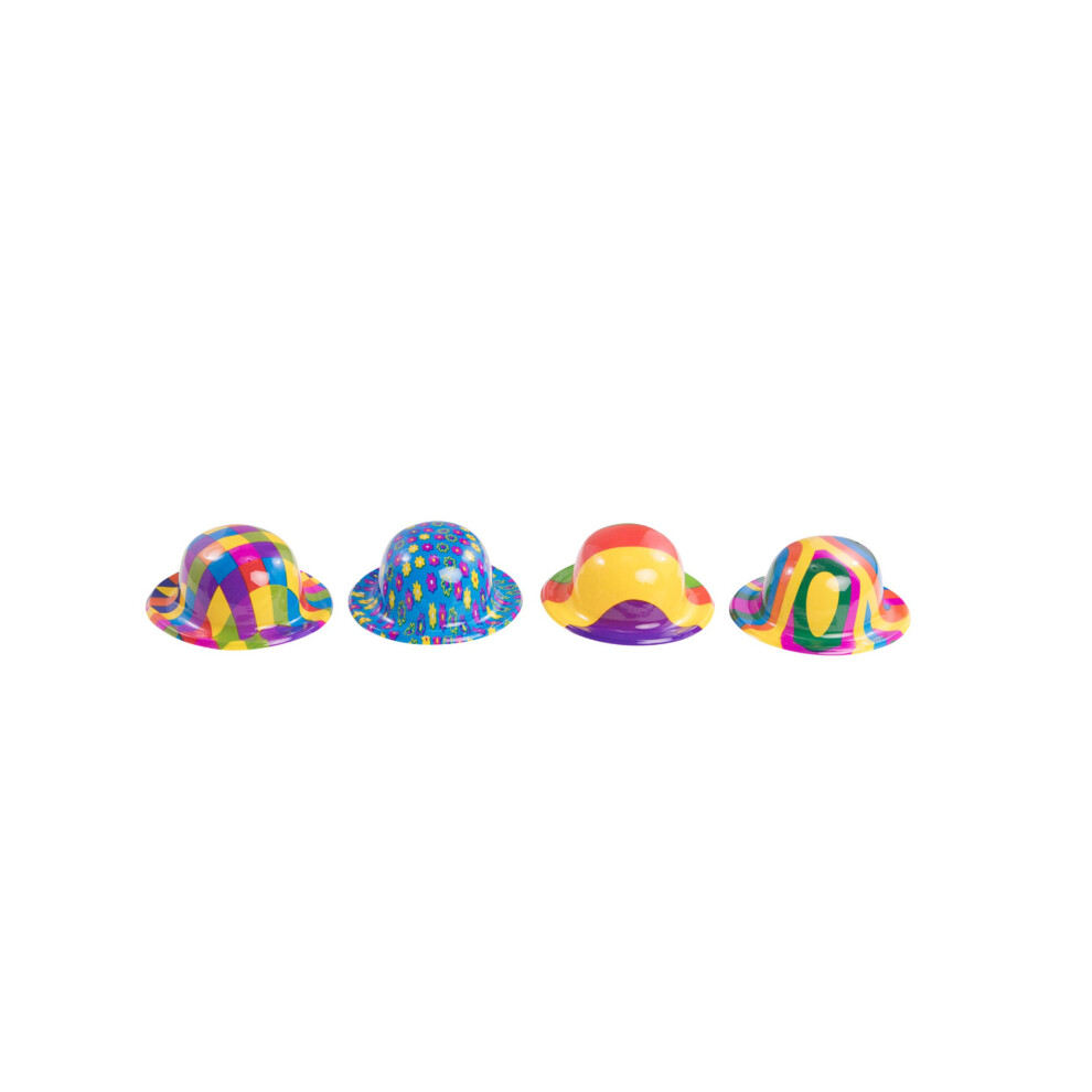 Rubies Adult Mini Plastic Clown Bowler Hat