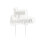 Rubies Silver glitter happy birthday candle on stick 8 x 5 cm 2