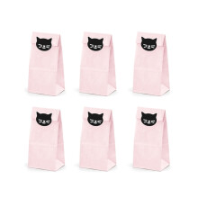 Papirsposer Slik Takkekort Katte Katte Fødselsdag 6 stk.