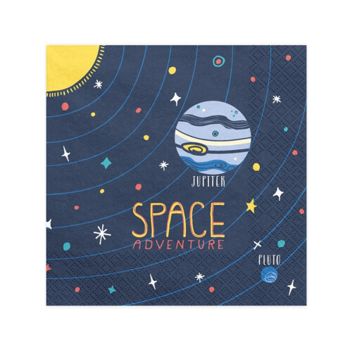 Rubies 20 Space Adventure Paper Napkins 33 x 33 cm