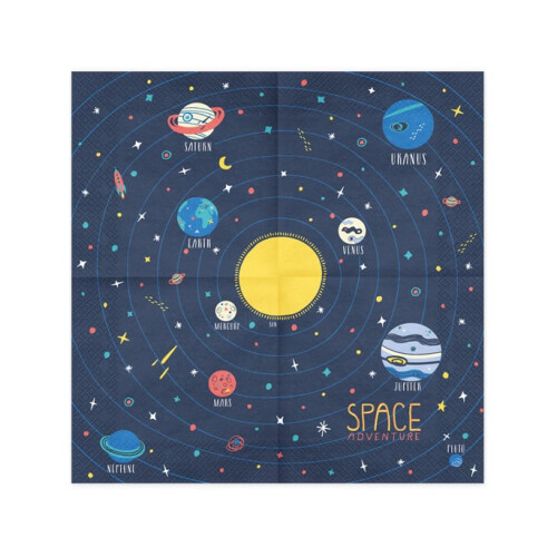 Rubies 20 Space Adventure Paper Napkins 33 x 33 cm 1