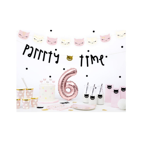 Rubies 6 White and Pink Kitten Birthday Candles 2cm 2