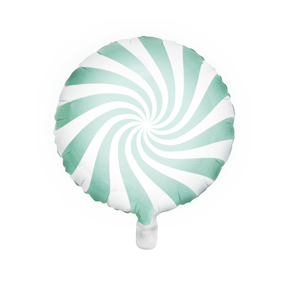 Mint and white lollipop foil balloon 45 cm-image-OPC-PJ9WK6D-NEW