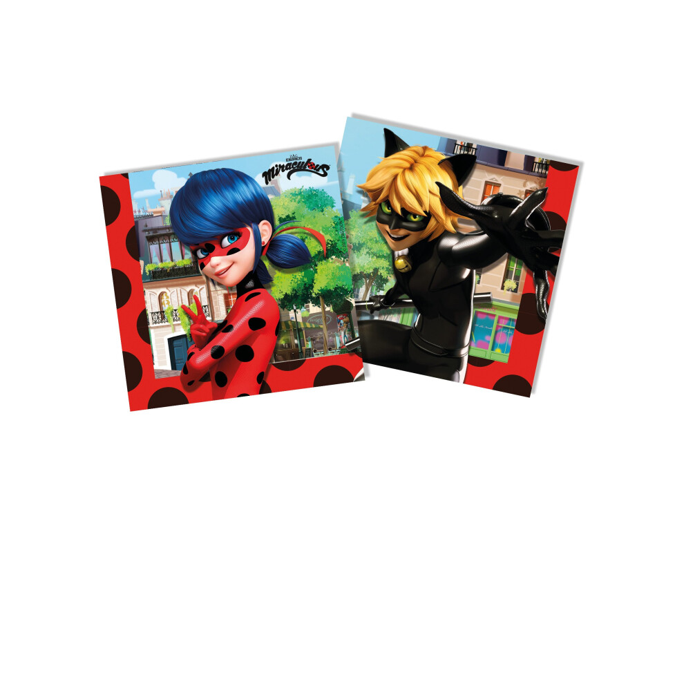 Rubies 20 Miraculous Ladybug Paper Napkins 33 X 33Cm