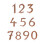 Rubies Rose gold number birthday candle 13 cm 2