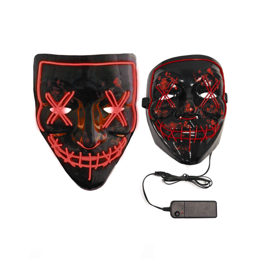 Rubies Adult Purge Led Mask Black/Red