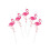 Rubies 5 Flamingo Party Candles on Picks 3 cm 1