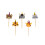 Rubies 5 Wild Animal Candles 2.5 x 2.5 cm 1