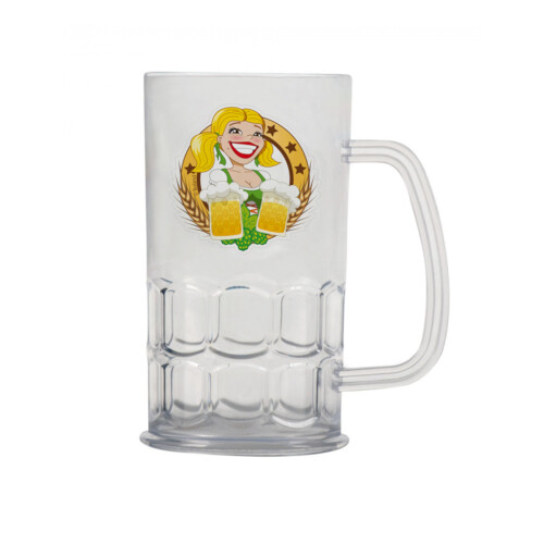 Rubies Transparent beer mug 14 cm Oktoberfest