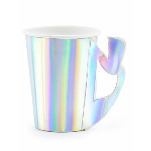 Rubies 6 Holographic Mermaid Paper Cups 220ml