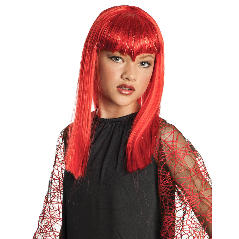 Rubies Devil Girl Wig Red
