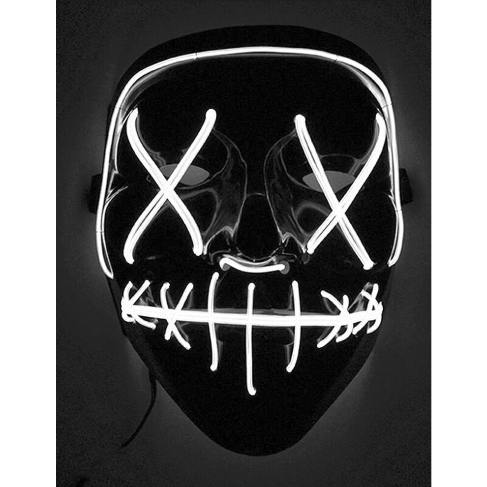 Rubies Adult White Luminous Led Mask