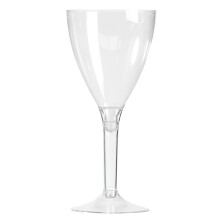 10 Crystal stemmed wine glasses 160 ml