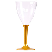 10 Gold-stemmed wine glasses 160 ml