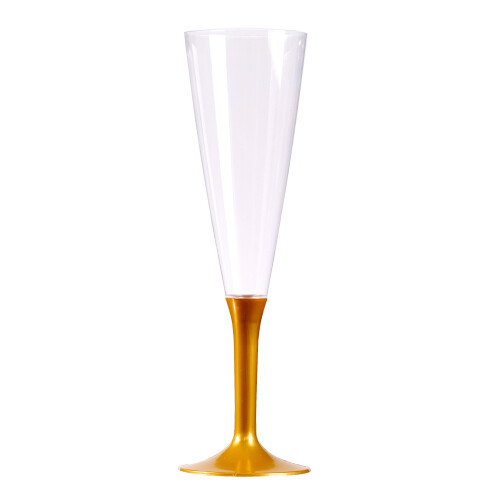 Rubies 10 150 ml gold-footed champagne flutes