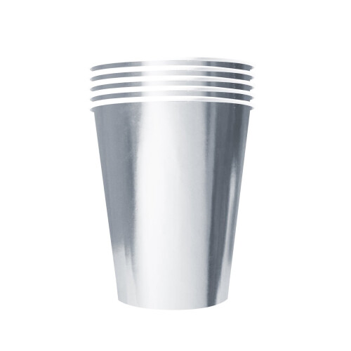 Rubies 20 American recyclable silver cardboard cups 53 cl