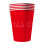 Rubies 20 American recyclable red cardboard cups 53cl 1
