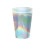 Rubies 20 American recyclable cardboard cups rainbow iridescent 53 cl 1