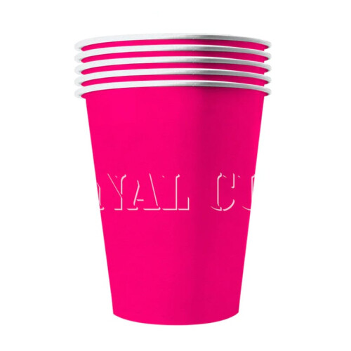 Rubies 20 American pink recyclable cardboard cups 53 cl