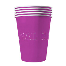 20 Purple Recyclable Cardboard American Cups 53cl
