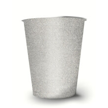 10 American glittery recyclable silver cardboard cups 53 cl