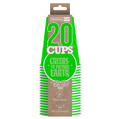 Rubies 20 American green recyclable cardboard cups 53 cl 2