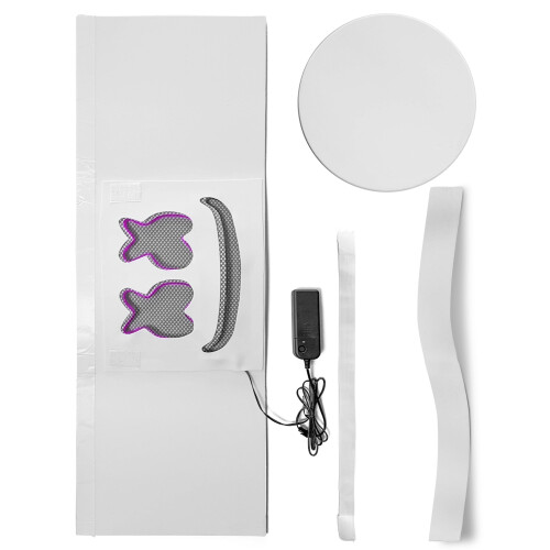 Rubies Adult purple LED marshmallow DJ mask 2