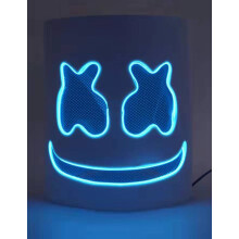 Adult blue LED marshmallow DJ mask