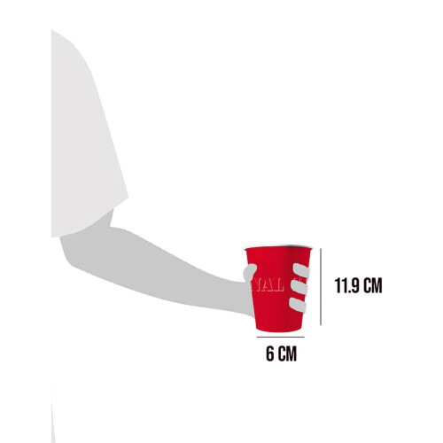 Rubies 20 American recyclable red cardboard cups 53cl 2
