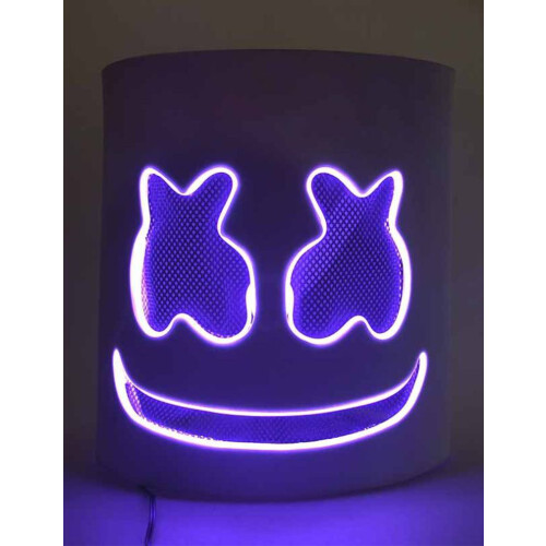 Rubies Adult purple LED marshmallow DJ mask