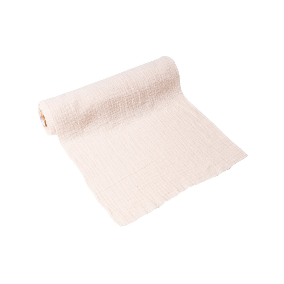 Cream cotton gauze table runner 30 cm x 3 m