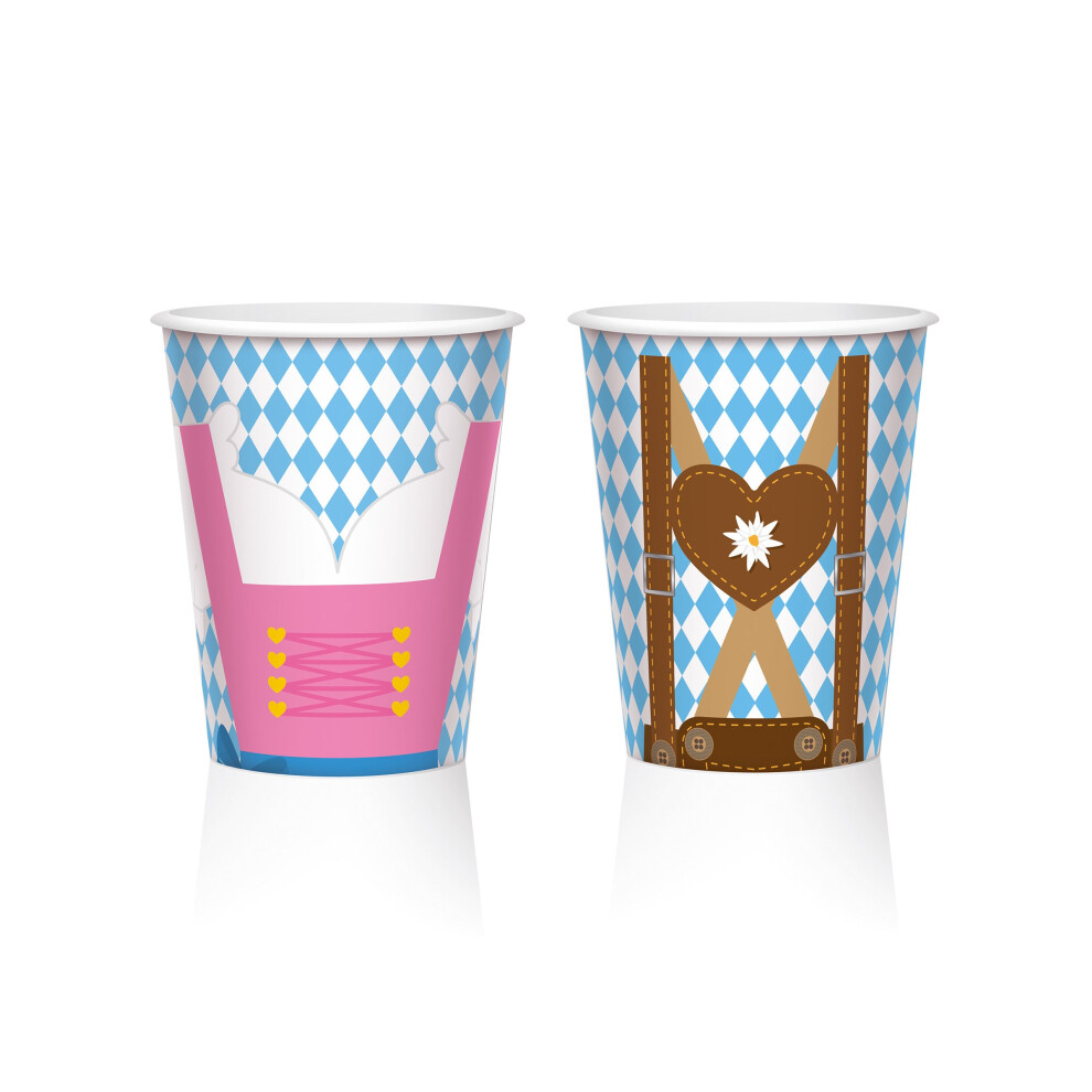 Rubies 8 Oktoberfest Paper Cups 250 Ml