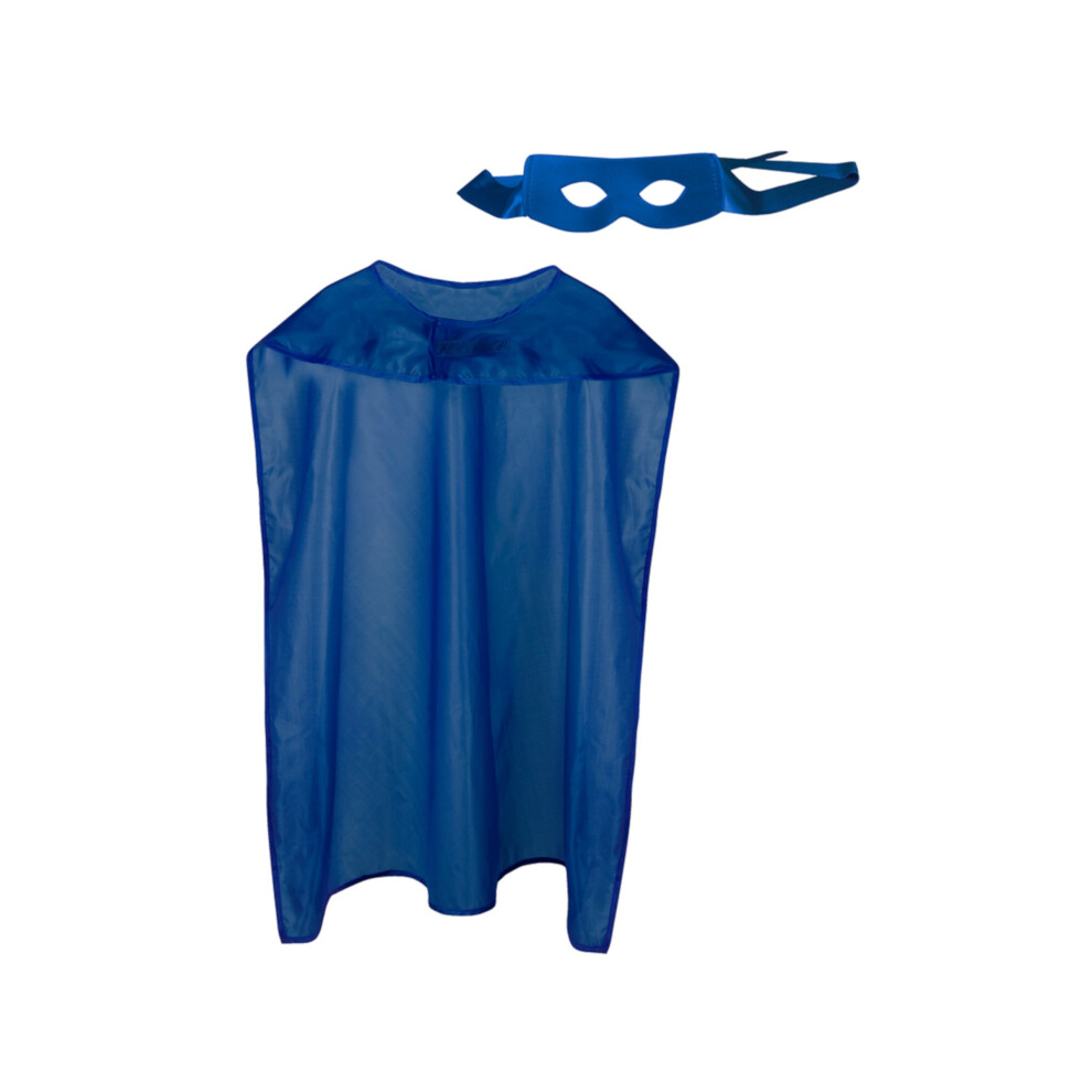 Rubies Adult Superhero Cape And Mask Kit Blue