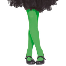 Opaque green tights for girls