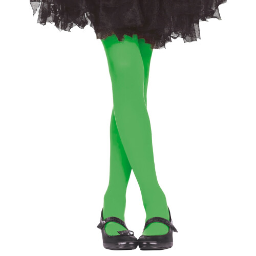 Rubies Opaque green tights for girls