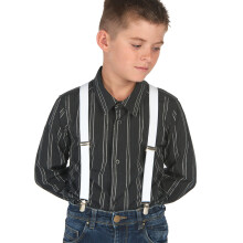 Children's white suspenders