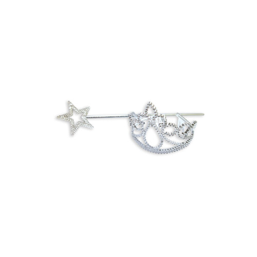 Rubies Princess tiara and silver wand kit for children