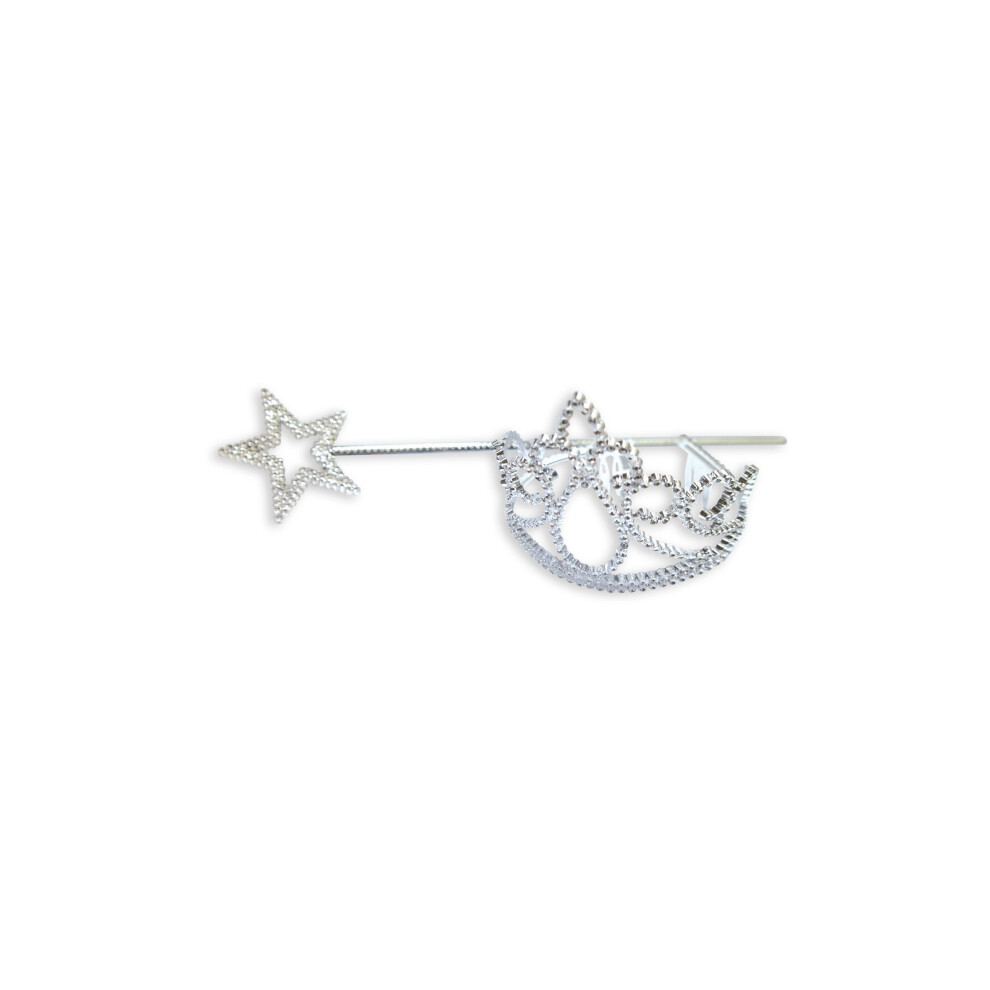 Rubies Princess Tiara And Wand Kit For Children Silver