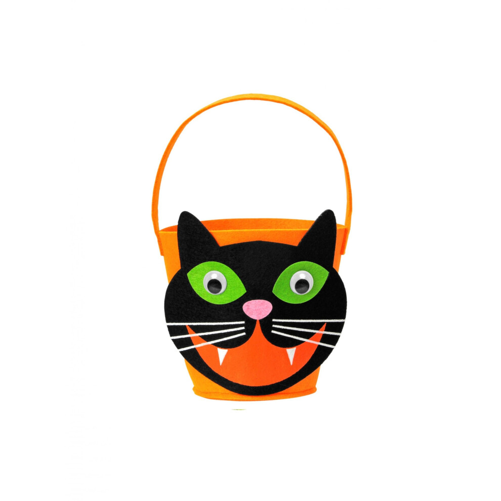 Rubies Black And Orange Cat Head Basket