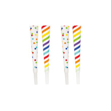 6 Fun Multicolored Party Trumpets