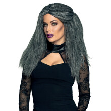Women's gray crimped wig