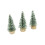 Rubies 3 Small green artificial fir trees 5 cm 1