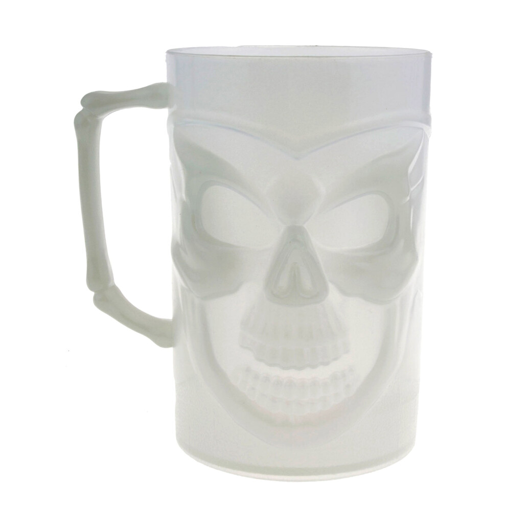 New Rubies 13 Cm Phosphorescent Pint Glass White